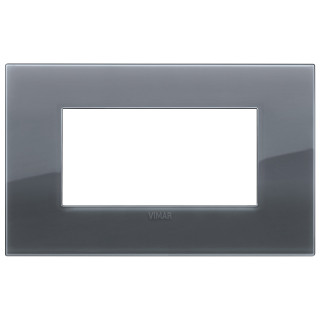 Vimar Arke placa 4 módulos Classic Grigio Fume 19654.61