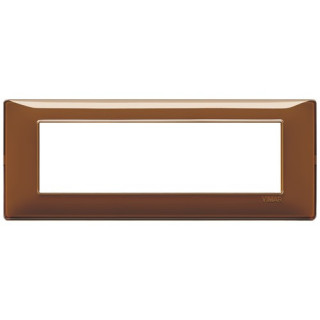 Placca Vimar Plana 7 moduli Reflex Tabacco 14657.49