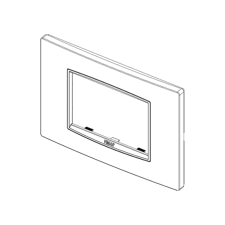 Placa Vimar Eikon blanco 3 módulos hielo Classic Reflex 20653.B41