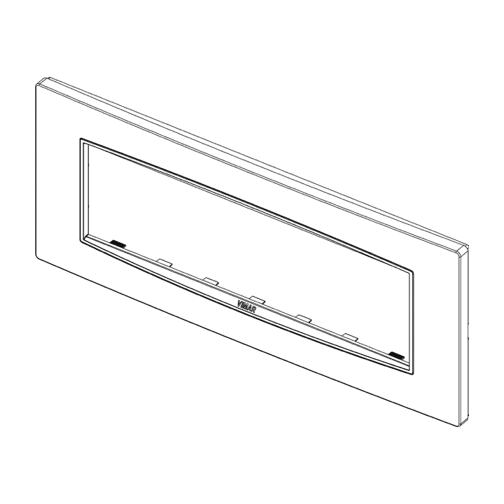 Plate Vimar Eikon Classic Reflex ice white 7 modules 20657.B41