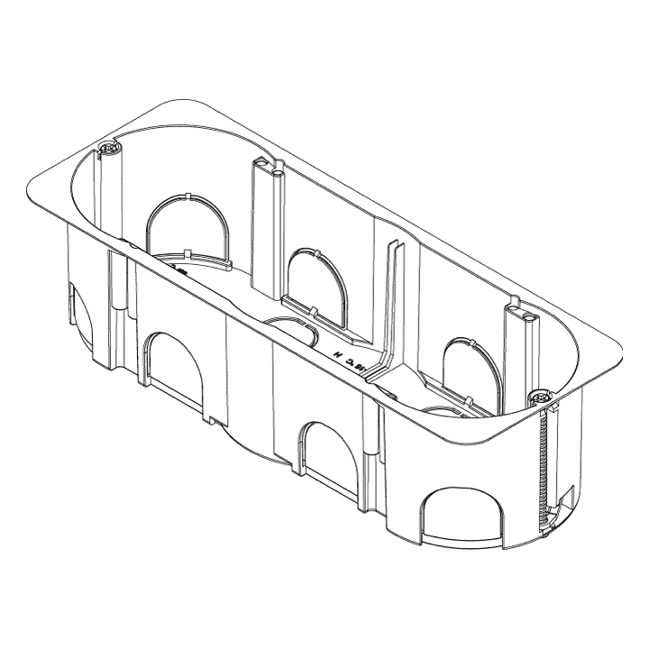 Vimar Flush mounted box 6/7 modules light blue walls V71706