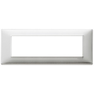 Placa de Vimar Plana De 7 Módulos de aluminio cepillado 14657.81