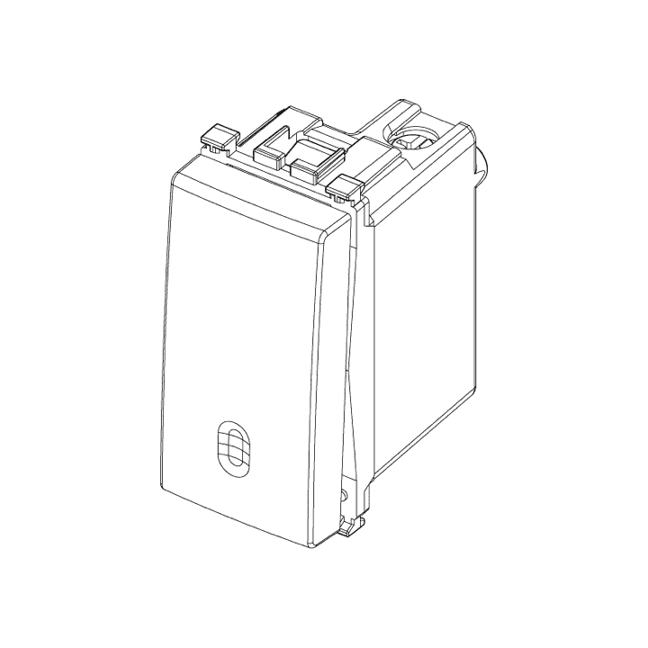 Vimar Arke lighted switch 1P 16A Grey