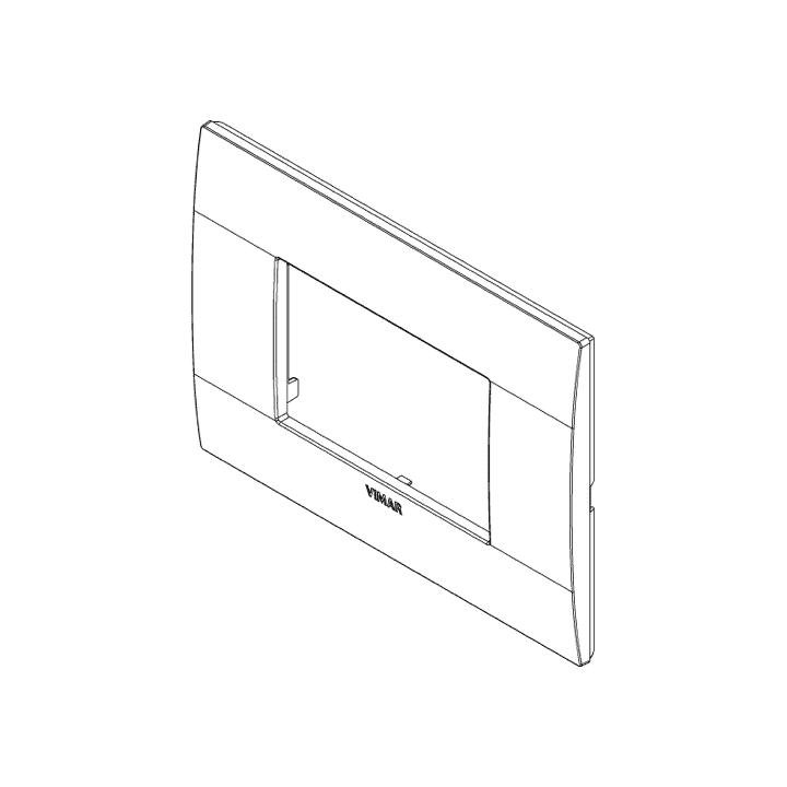 Plaque Vimar Arke 3 modules classic noir 19653.71