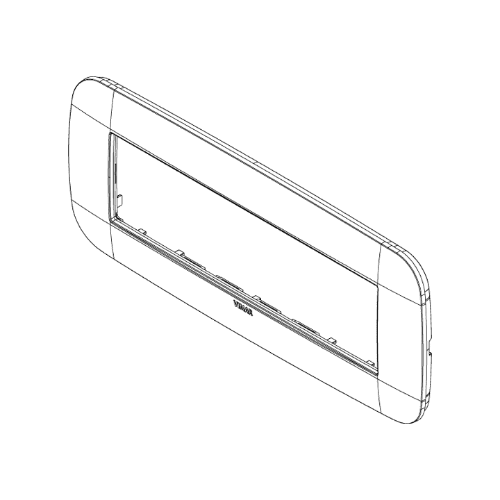 Platte Vimar Arke Runde 7 Module Reflex Eis 19687.66