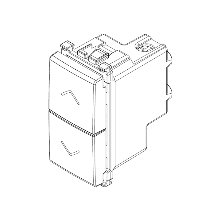 Vimar Arke two button interlocked NO+NO 10A grey 19062