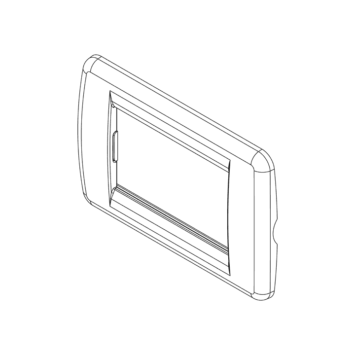 Vimar Idea Rondò placa 3 módulos negro 16763.16