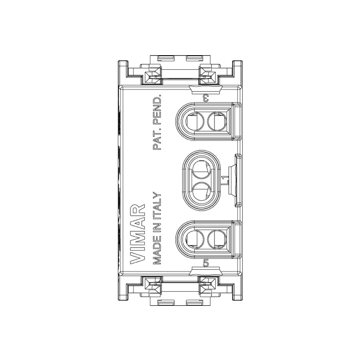 Double push-button Vimar Idea with switch 10A with arrows anthracite 16150