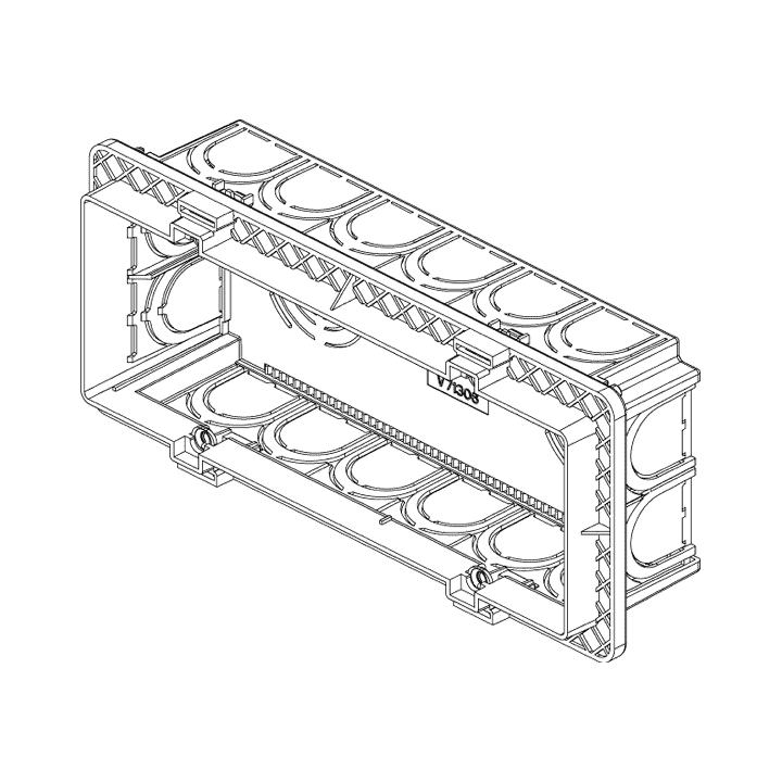 Vimar Eikon boîte d'encastrement 6/7 modules V71306