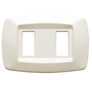 Master plate ways 2 places ivory MD282