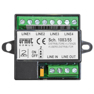 Urmet 2VOICE distributore 4 utenze 1083/55