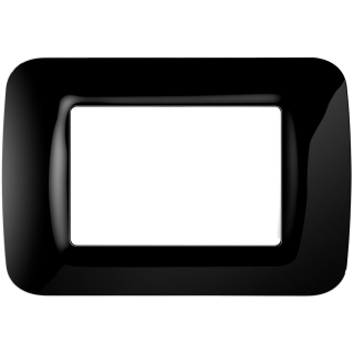 Placa de 3 módulos del sistema Gewiss negro toner GW22513