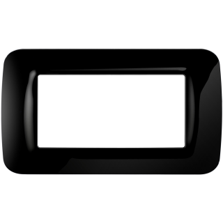 System Gewiss plaque 4 modules noir toner GW22514