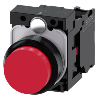 Siemens red flat button 22mm 1NC 3SU11500AB201CA0