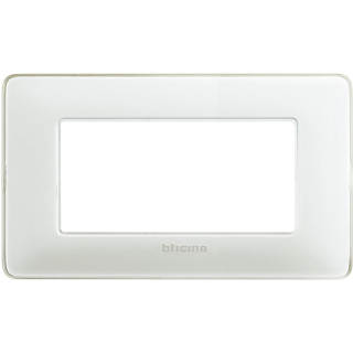 Placa Bticino Matix 4 módulos de hielo AM4804CBN