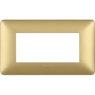 Placa Bticino Matix 4 módulos gold AM4804MGL