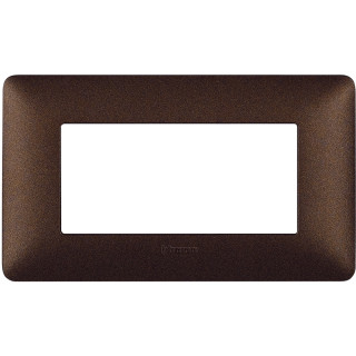 Plaque Bticino Matix 4 modules brun café AM4804TGG