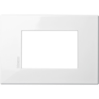 PLAQUE 3 PLACES BTICINO AXOLUTE AIR WHITE HW4803HD