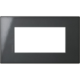 PLAQUE 4 PLACES BTICINO AXOLUTE AIR ANTHRACITE HW4804HS
