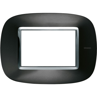 Bticino Axolute Plaque 3 Modules Anthracite HB4803XS