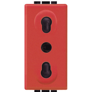 BTICINO LIVINGLIGHT TWO-WAY SOCKET RED
