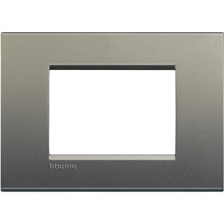 Bticino Livinglight plaque 3 modules carrée couleur avenue LNA4803AE