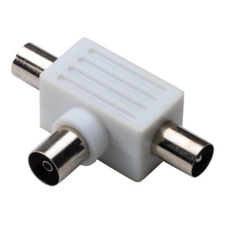 TV socket Master, triple Coaxial, 2 outputs, M white 00592-F