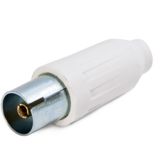 Master 9.5 mm coaxial mobile TV socket White 00595