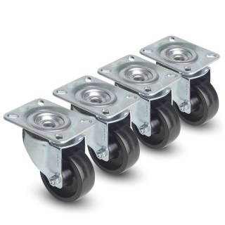 Item Wheels for Rack Cabinets 4-piece Metal 20301