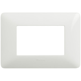 Placa Bticino Matix 3 módulos blanco AM4803BBN