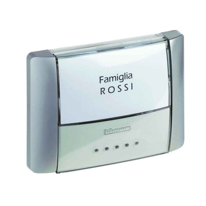 Bticino button with name holder IP55 Backlit 26108T