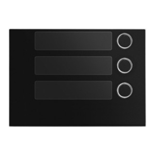 Faceplate with 3 Button Urmet Alpha color Black 1168/13