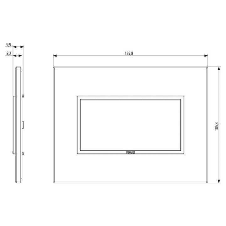 Plate 4 modules Vimar Eikon EVO White Total 21654.17