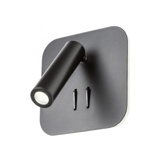Redo QUDA 6W+3W wall sconce with USB socket 3000K Black 01-1492
