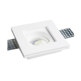 Led-einbauleuchte in gips Poliplast quadrat für lampen GU10 100x100mm 400721