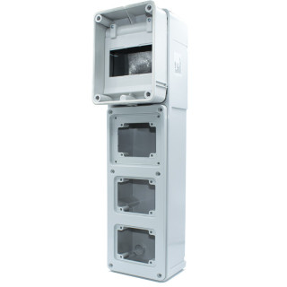 Quadro da Cantiere Palazzoli con 3 Prese e 5 Moduli DIN