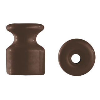 Gambarelli Porcelain brown isolators with screws and plugs 01202