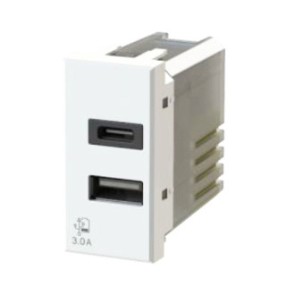 4Box 3.0A USB socket for Bticino Axolute series White 4B.HD.USB.30