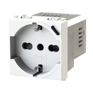 Vimar Arke Blanco 4Box P40 Bipass y toma Schuko con USB 3.0A 4B.V19B.P40.USB