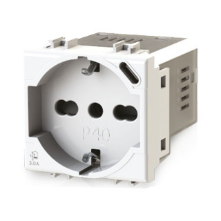 Bticino Livinglight 4B.N.P40 3.0A Bipass and Schuko 4Box P40 socket with USB 3.0A