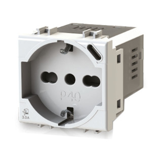 Bticino Matix 4B.AM.P40 3.0A Bipass and Schuko 4Box P40 socket with USB 3.0A