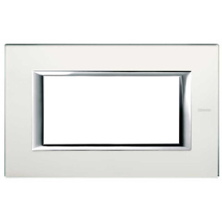 Bticino Axolute Plaque 4 Modules Miroir Acidé HA4804VSA