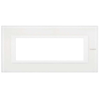 Bticino Axolute Placca 6 Moduli Vetro Bianco HA4806VBB