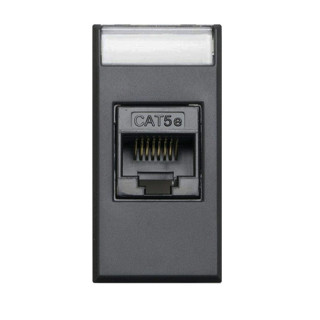 Socket de Datos Ave Tekla RJ45 CAT.5E UTP color negro 1 módulo 445027C5E