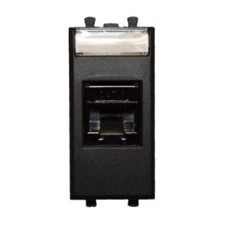 Socket de Datos Ave Tekla RJ45 CAT.6 UTP color negro 1 módulo 445027C6