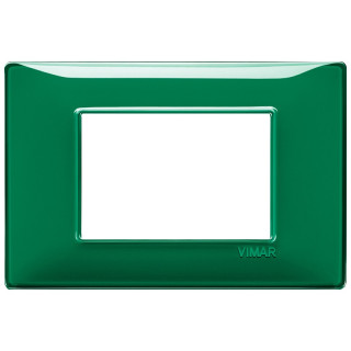 Vimar Plana plaque 3 modules couleur émeraude 14653.47