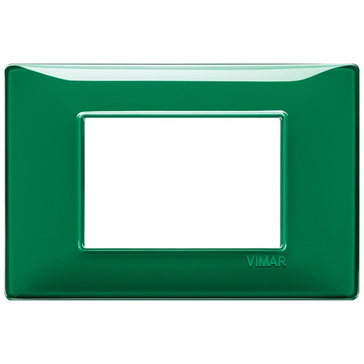 Vimar Plana placa 3 módulos color esmeralda 14653.47