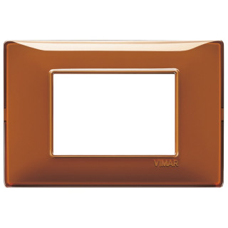Vimar Plana plaque 3 modules couleur tabac 14653.49
