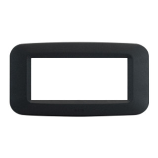 Plate technopolymer Ave Banquise System 45 4 Modules Grey Noir 45PY04GN