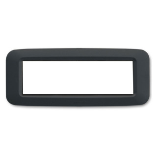 Abdeckrahmen aus kunststoff Ave Banquise-System 45 6 Module Grau Noir 45PY06GN